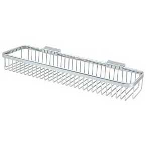 Deltana [WBR1851U26] Solid Brass Bathroom Wire Basket - Rectangular - Polished Chrome Finish - 17 1/2" L