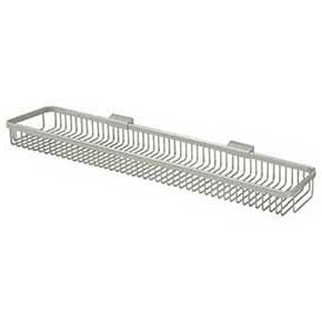 Deltana [WBR2847U15] Solid Brass Bathroom Wire Basket - Rectangular - Brushed Nickel Finish - 28 7/16" L