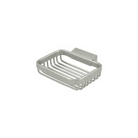 Deltana [WBR4535U15] Solid Brass Bathroom Wire Basket - Soap Dish - Rectangular - Brushed Nickel Finish - 4 3/4&quot; L
