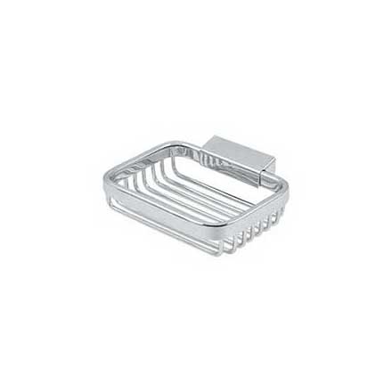 Deltana [WBR4535U26] Solid Brass Bathroom Wire Basket - Soap Dish - Rectangular - Polished Chrome Finish - 4 3/4" L