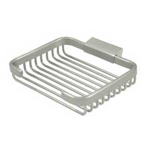 Deltana [WBR6050U15] Solid Brass Bathroom Wire Basket - Soap Dish - Rectangular - Brushed Nickel Finish - 6" L