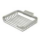 Deltana [WBR6050U15] Solid Brass Bathroom Wire Basket - Soap Dish - Rectangular - Brushed Nickel Finish - 6" L