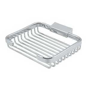 Deltana [WBR6050U26] Solid Brass Bathroom Wire Basket - Soap Dish - Rectangular - Polished Chrome Finish - 6" L