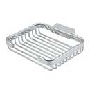 Deltana [WBR6050U26] Solid Brass Bathroom Wire Basket - Soap Dish - Rectangular - Polished Chrome Finish - 6&quot; L