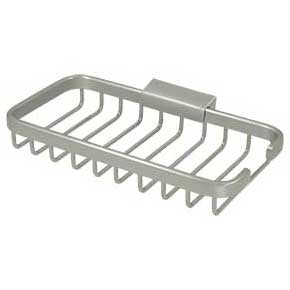 Deltana [WBR8040U15] Solid Brass Bathroom Wire Basket - Rectangular - Brushed Nickel Finish - 8" L