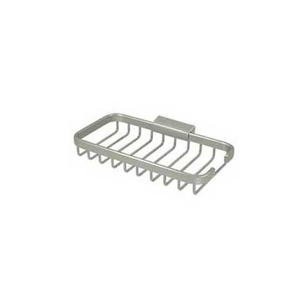 Deltana [WBR8040U15] Solid Brass Bathroom Wire Basket - Rectangular - Brushed Nickel Finish - 8&quot; L