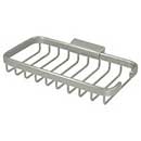 Deltana [WBR8040U15] Solid Brass Bathroom Wire Basket - Rectangular - Brushed Nickel Finish - 8&quot; L