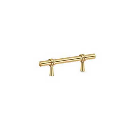 Deltana [P310CR003] Solid Brass Cabinet Pull Handle - Adjustable C/C Series - Polished Brass (PVD) Finish - 4 3/4&quot; L