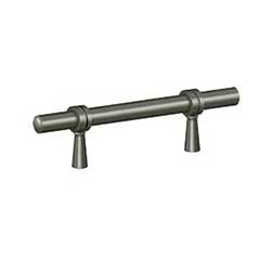 Deltana [P310U15A] Solid Brass Cabinet Pull Handle - Adjustable C/C Series - Antique Nickel Finish - 4 3/4&quot; L