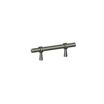 Deltana [P310U15A] Solid Brass Cabinet Pull Handle - Adjustable C/C Series - Antique Nickel Finish - 4 3/4&quot; L