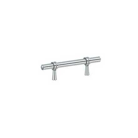 Deltana [P310U26] Solid Brass Cabinet Pull Handle - Adjustable C/C Series - Polished Chrome Finish - 4 3/4&quot; L