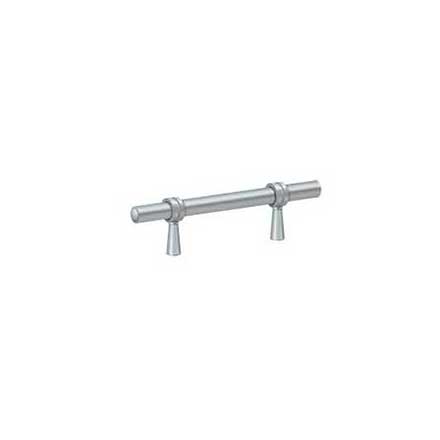 Deltana [P310U26D] Solid Brass Cabinet Pull Handle - Adjustable C/C Series - Brushed Chrome Finish - 4 3/4&quot; L