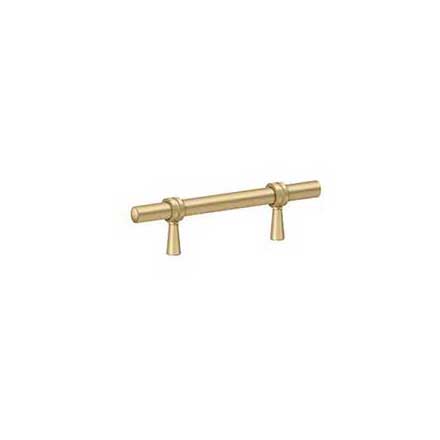 Deltana [P310U4] Solid Brass Cabinet Pull Handle - Adjustable C/C Series - Brushed Brass Finish - 4 3/4&quot; L