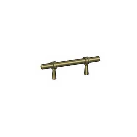 Deltana [P310U5] Solid Brass Cabinet Pull Handle - Adjustable C/C Series - Antique Brass Finish - 4 3/4&quot; L