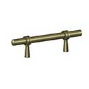 Deltana [P310U5] Solid Brass Cabinet Pull Handle - Adjustable C/C Series - Antique Brass Finish - 4 3/4" L