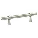 Deltana [P311U15] Solid Brass Cabinet Pull Handle - Adjustable C/C Series - Brushed Nickel Finish - 6 1/2" L