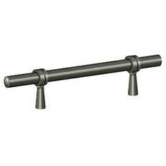 Deltana [P311U15A] Solid Brass Cabinet Pull Handle - Adjustable C/C Series - Antique Nickel Finish - 6 1/2&quot; L