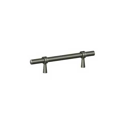 Deltana [P311U15A] Solid Brass Cabinet Pull Handle - Adjustable C/C Series - Antique Nickel Finish - 6 1/2" L