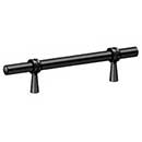 Deltana [P311U19] Solid Brass Cabinet Pull Handle - Adjustable C/C Series - Paint Black Finish - 6 1/2" L