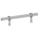 Deltana [P311U26] Solid Brass Cabinet Pull Handle - Adjustable C/C Series - Polished Chrome Finish - 6 1/2&quot; L