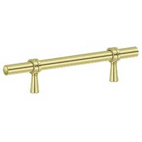 Deltana [P311U3] Solid Brass Cabinet Pull Handle - Adjustable C/C Series - Polished Brass Finish - 6 1/2" L