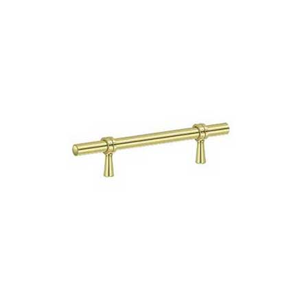 Deltana [P311U3] Solid Brass Cabinet Pull Handle - Adjustable C/C Series - Polished Brass Finish - 6 1/2" L