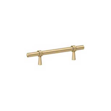 Deltana [P311U4] Solid Brass Cabinet Pull Handle - Adjustable C/C Series - Brushed Brass Finish - 6 1/2&quot; L