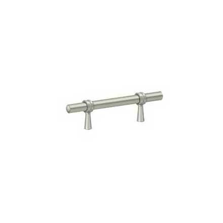 Deltana [P310U15] Solid Brass Cabinet Pull Handle - Adjustable C/C Series - Brushed Nickel Finish - 4 3/4&quot; L