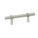 Deltana [P310U15] Solid Brass Cabinet Pull Handle - Adjustable C/C Series - Brushed Nickel Finish - 4 3/4" L