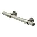 Deltana [KRLP40U15] Solid Brass Cabinet Pull Handle - Knurled Series - Standard Size - Brushed Nickel Finish - 4" C/C - 7 1/4" L