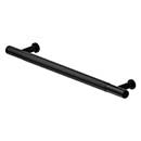 Deltana [KRLP65U19] Solid Brass Cabinet Pull Handle - Knurled Series - Oversized - Paint Black Finish - 6" C/C - 7 7/8" L