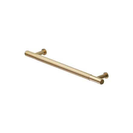 Deltana [KRLP65U4] Solid Brass Cabinet Pull Handle - Knurled Series - Oversized - Brushed Brass Finish - 6" C/C - 7 7/8" L