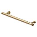 Deltana [KRLP65U4] Solid Brass Cabinet Pull Handle - Knurled Series - Oversized - Brushed Brass Finish - 6" C/C - 7 7/8" L