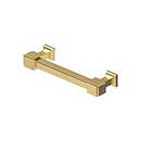 Deltana [MP40CR003] Solid Brass Cabinet Pull Handle - Manhattan Series - Standard Size - Polished Brass (PVD) Finish - 4&quot; C/C - 4 3/4&quot; L