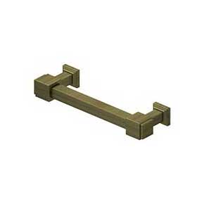 Deltana [MP40U5] Solid Brass Cabinet Pull Handle - Manhattan Series - Antique Brass Finish - 4" C/C - 4 3/4" L