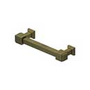 Deltana [MP40U5] Solid Brass Cabinet Pull Handle - Manhattan Series - Standard Size - Antique Brass Finish - 4" C/C - 4 3/4" L