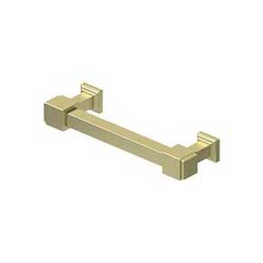 Deltana [MP40U3-UNL] Solid Brass Cabinet Pull Handle - Manhattan Series - Polished Brass (Unlacquered) Finish - 4" C/C - 4 3/4" L