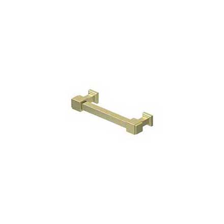 Deltana [MP40U3-UNL] Solid Brass Cabinet Pull Handle - Manhattan Series - Standard Size - Polished Brass (Unlacquered) Finish - 4&quot; C/C - 4 3/4&quot; L