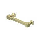 Deltana [MP40U3-UNL] Solid Brass Cabinet Pull Handle - Manhattan Series - Standard Size - Polished Brass (Unlacquered) Finish - 4" C/C - 4 3/4" L