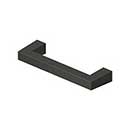 Deltana [SBP35U10B] Solid Brass Cabinet Pull Handle - Modern Square Series - Standard Size - Oil Rubbed Bronze Finish - 3 1/2" C/C - 3 15/16" L