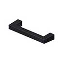 Deltana [SBP35U19] Solid Brass Cabinet Pull Handle - Modern Square Series - Standard Size - Paint Black Finish - 3 1/2&quot; C/C - 3 15/16&quot; L