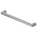 Deltana [SBP80U15] Solid Brass Cabinet Pull Handle - Modern Square Series - Oversized - Brushed Nickel Finish - 8" C/C - 8 7/16" L