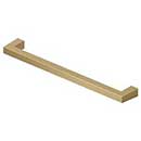 Deltana [SBP80U4] Solid Brass Cabinet Pull Handle - Modern Square Series - Oversized - Brushed Brass Finish - 8" C/C - 8 7/16" L