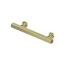 Deltana [POM40U3-UNL] Solid Brass Cabinet Pull Handle - Pommel Series - Standard Size - Polished Brass (Unlacquered) Finish - 4" C/C - 6" L