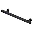 Deltana [POM70U19] Solid Brass Cabinet Pull Handle - Pommel Series - Oversized - Paint Black Finish - 6" C/C - 9" L