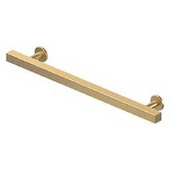 Deltana [POM70U4] Solid Brass Cabinet Pull Handle - Pommel Series - Oversized - Brushed Brass Finish - 6&quot; C/C - 9&quot; L
