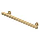 Deltana [POM70U4] Solid Brass Cabinet Pull Handle - Pommel Series - Oversized - Brushed Brass Finish - 6" C/C - 9" L