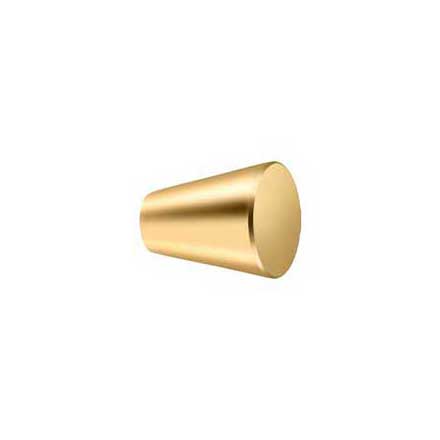 Deltana [KC24CR003] Solid Brass Cabinet Knob - Cone Series - Polished Brass (PVD) Finish - 1&quot; Dia.