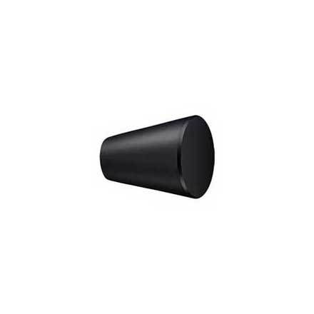 Deltana [KC24U19] Solid Brass Cabinet Knob - Cone Series - Paint Black Finish - 1&quot; Dia.