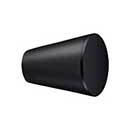 Deltana [KC24U19] Solid Brass Cabinet Knob - Cone Series - Paint Black Finish - 1&quot; Dia.